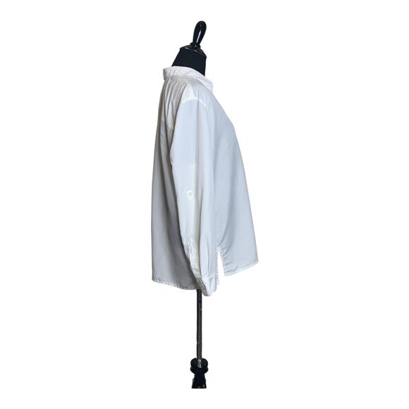 Liz Claiborne white buttoned long sleeves blouse size MP - Picture 5 of 8